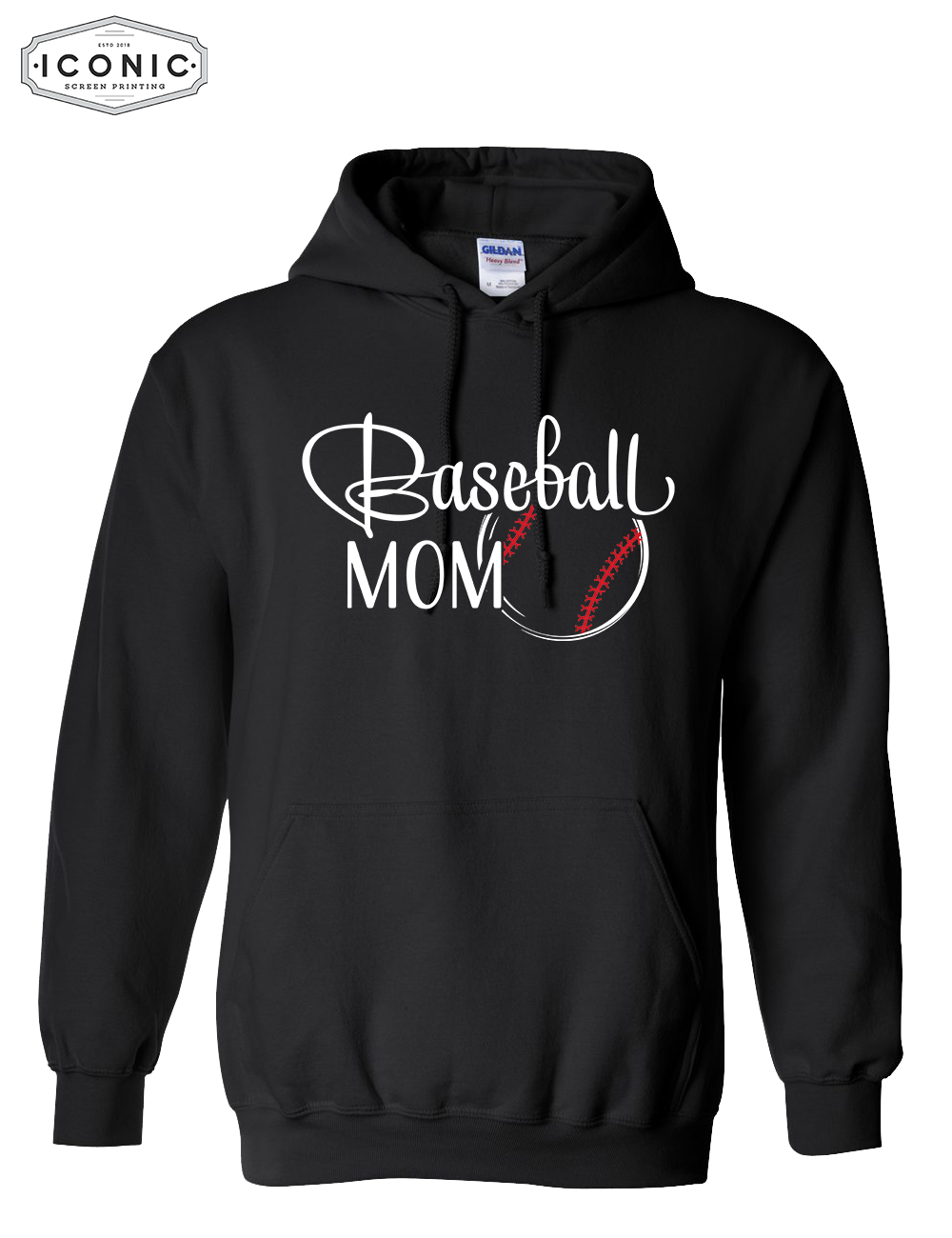 Baseball Mom - Heavy Blend Hooded Sweatshirt