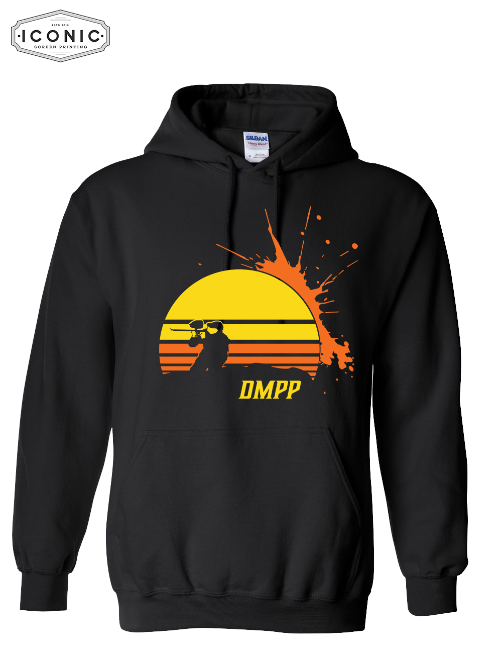 Des Moines Paintball Splatter - Heavy Blend Hooded Sweatshirt