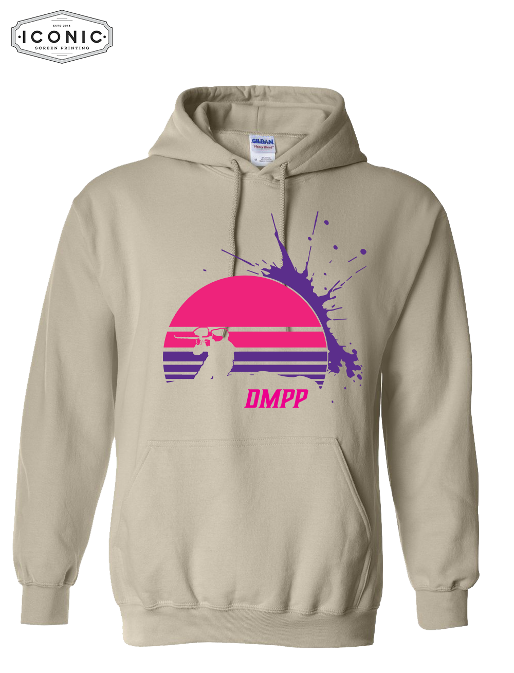Des Moines Paintball Splatter - Heavy Blend Hooded Sweatshirt