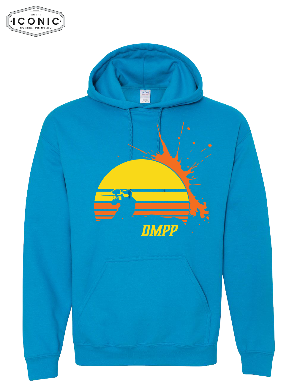 Des Moines Paintball Splatter - Heavy Blend Hooded Sweatshirt