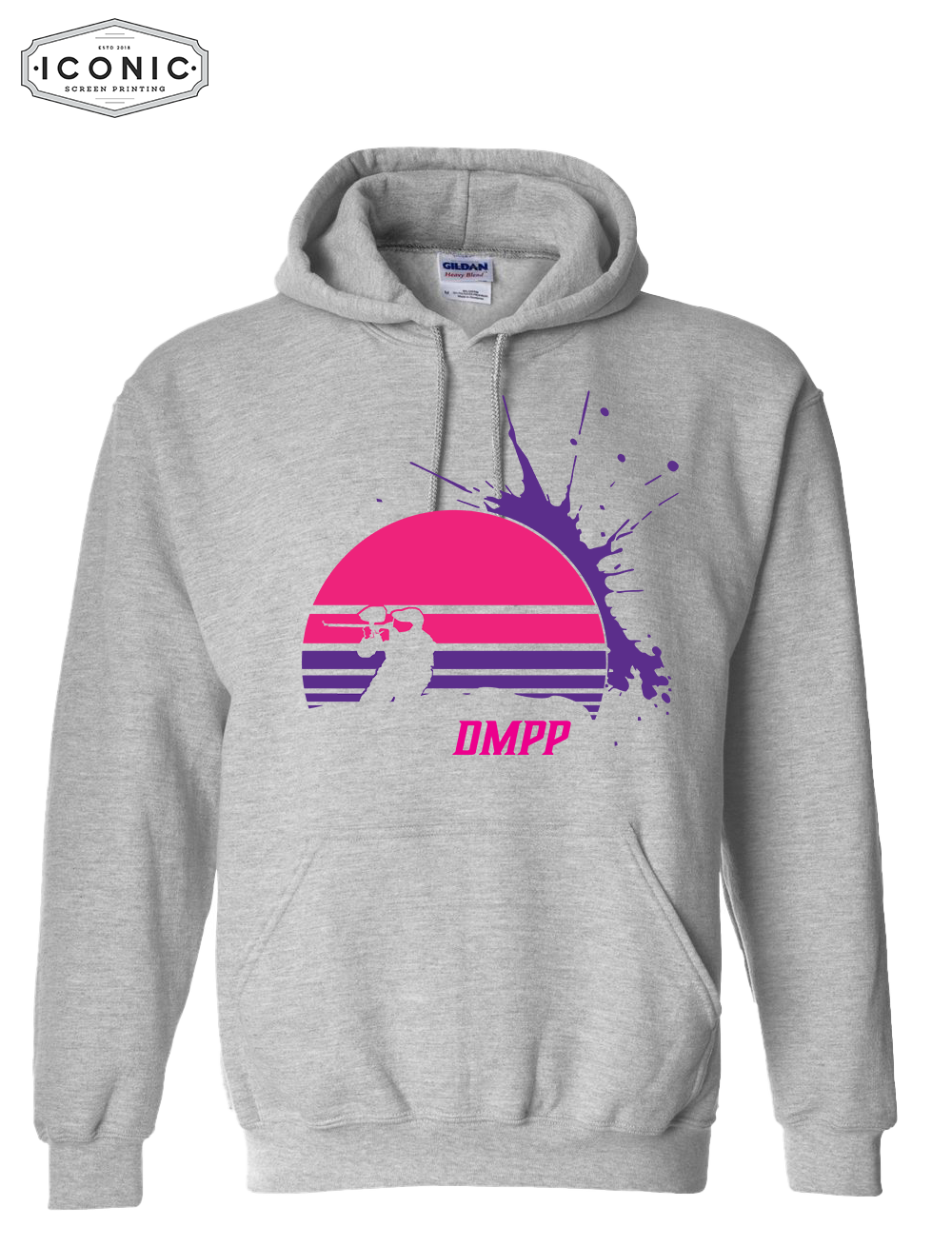 Des Moines Paintball Splatter - Heavy Blend Hooded Sweatshirt