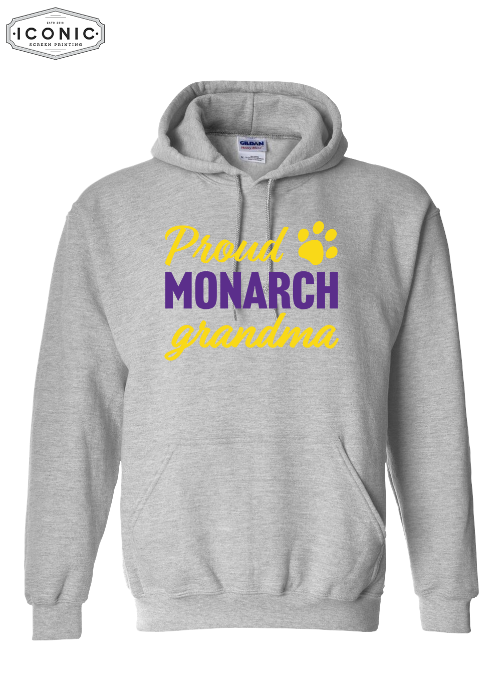 Proud Monarch Grandma/Grandpa - Heavy Blend Hooded Sweatshirt