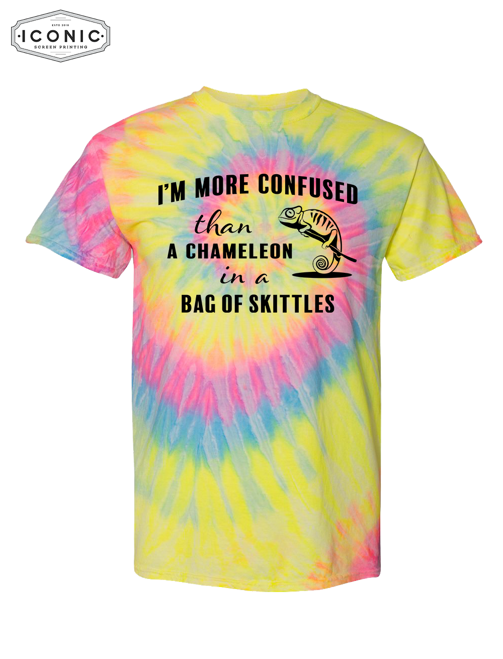 Confused Chameleon - Multi-Color Spiral Tie-Dyed T-Shirt