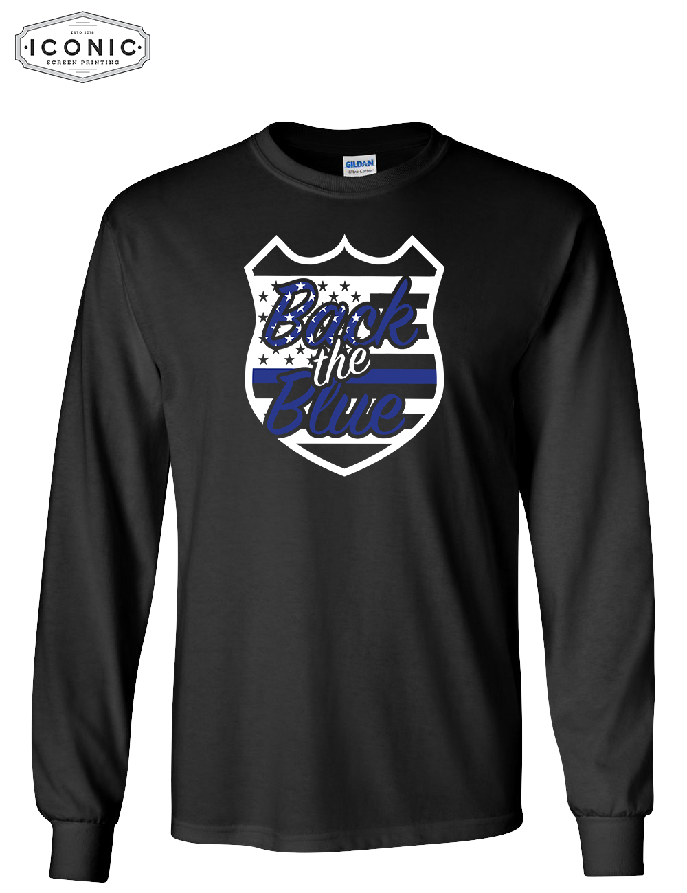 Back The Blue Shield - Ultra Cotton Long Sleeve