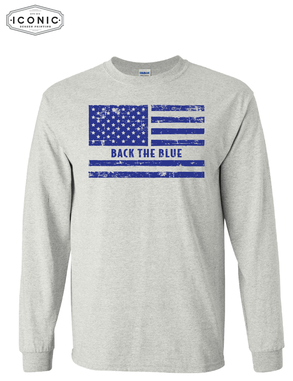 US Flag Back The Blue - Ultra Cotton Long Sleeve
