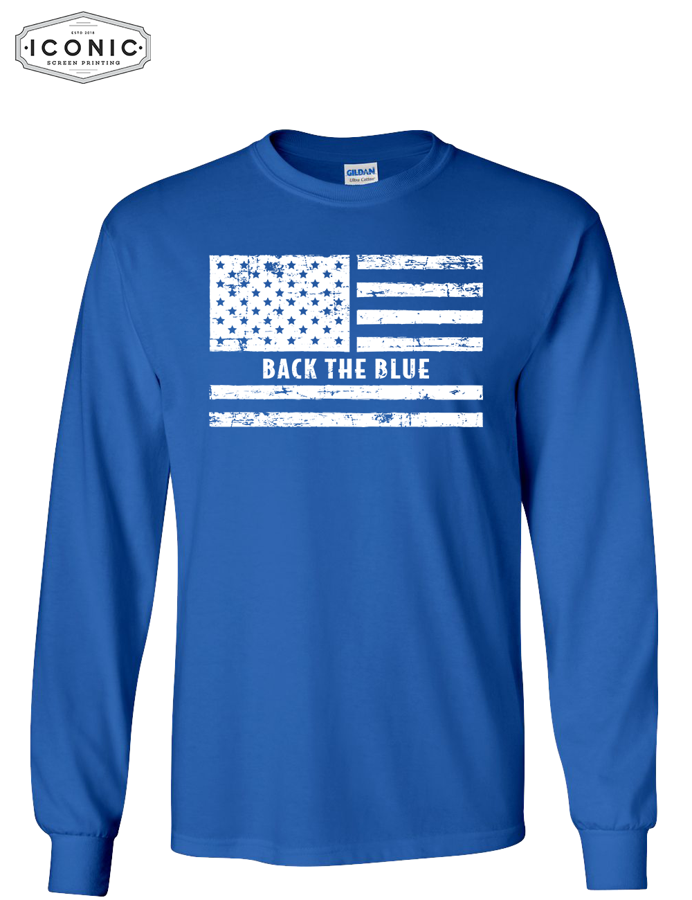 US Flag Back The Blue - Ultra Cotton Long Sleeve
