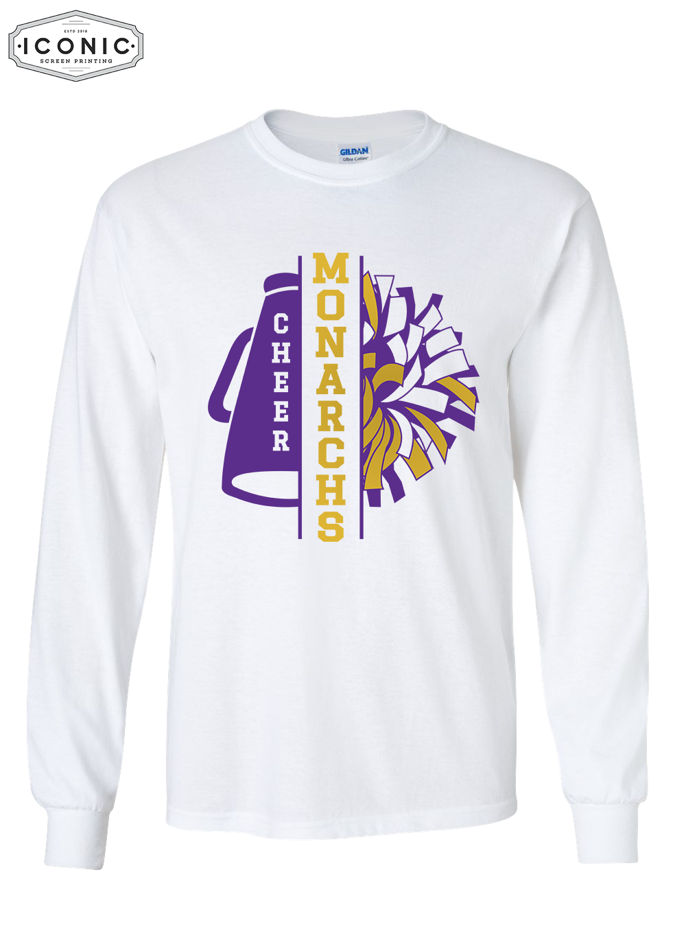 Monarch Cheer Pom (Glitter Print) - Ultra Cotton Long Sleeve
