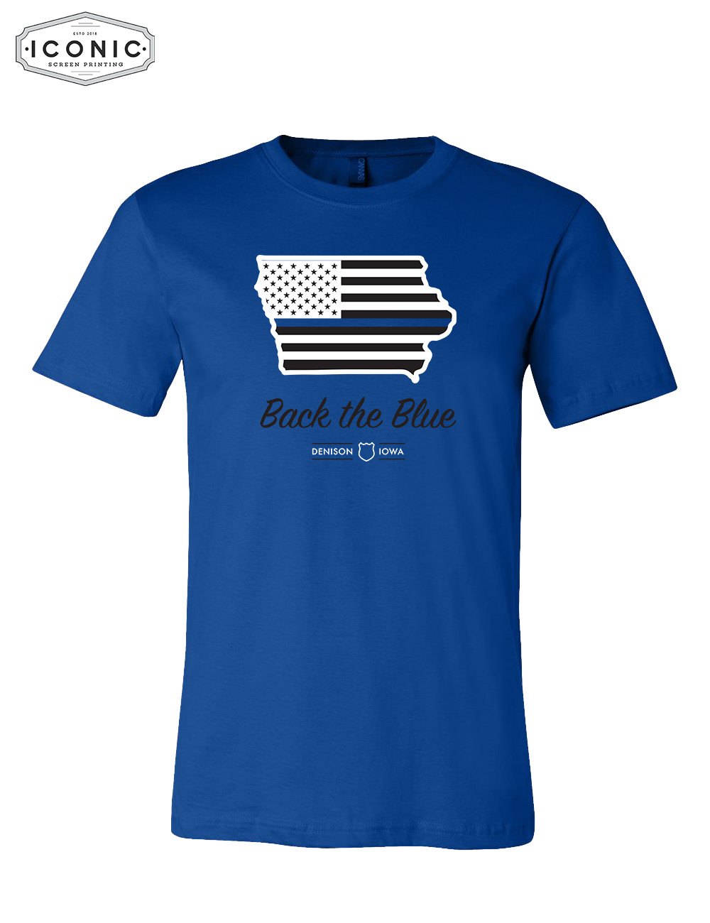 Back The Blue Iowa - Unisex Jersey Tee