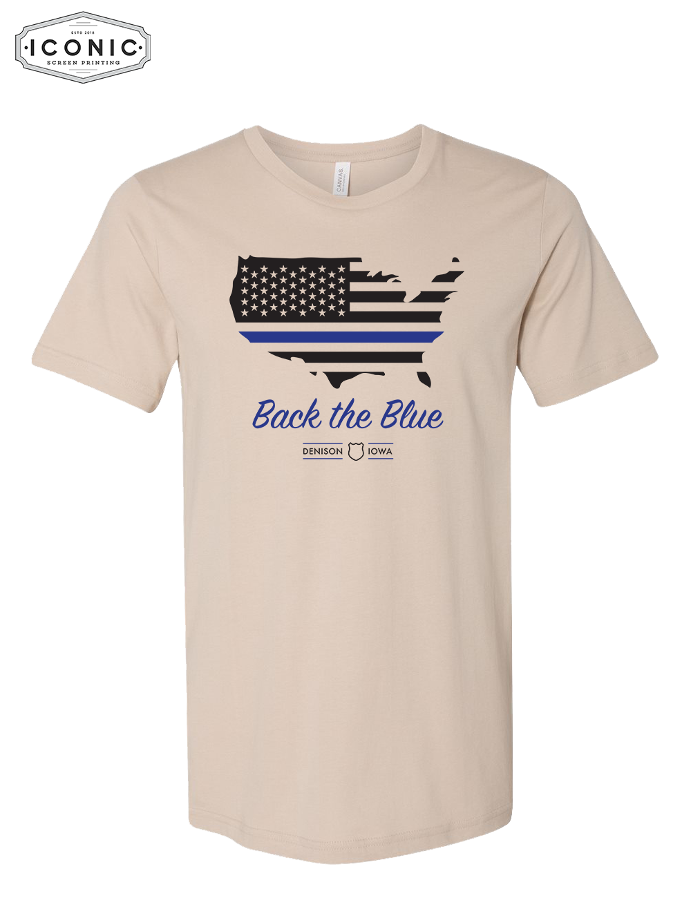 Back The Blue United States - Unisex Jersey Tee