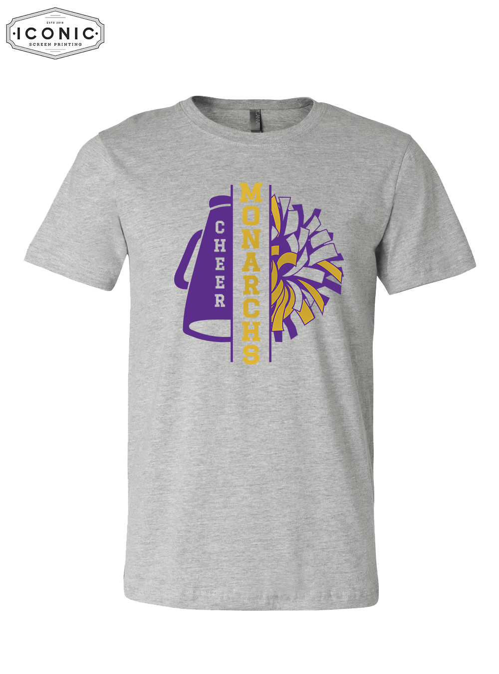 Monarch Cheer Pom (Glitter Ink) - Unisex CVC Jersey Tee
