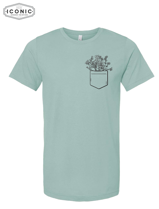 Flower Pocket - Unisex Jersey Tee