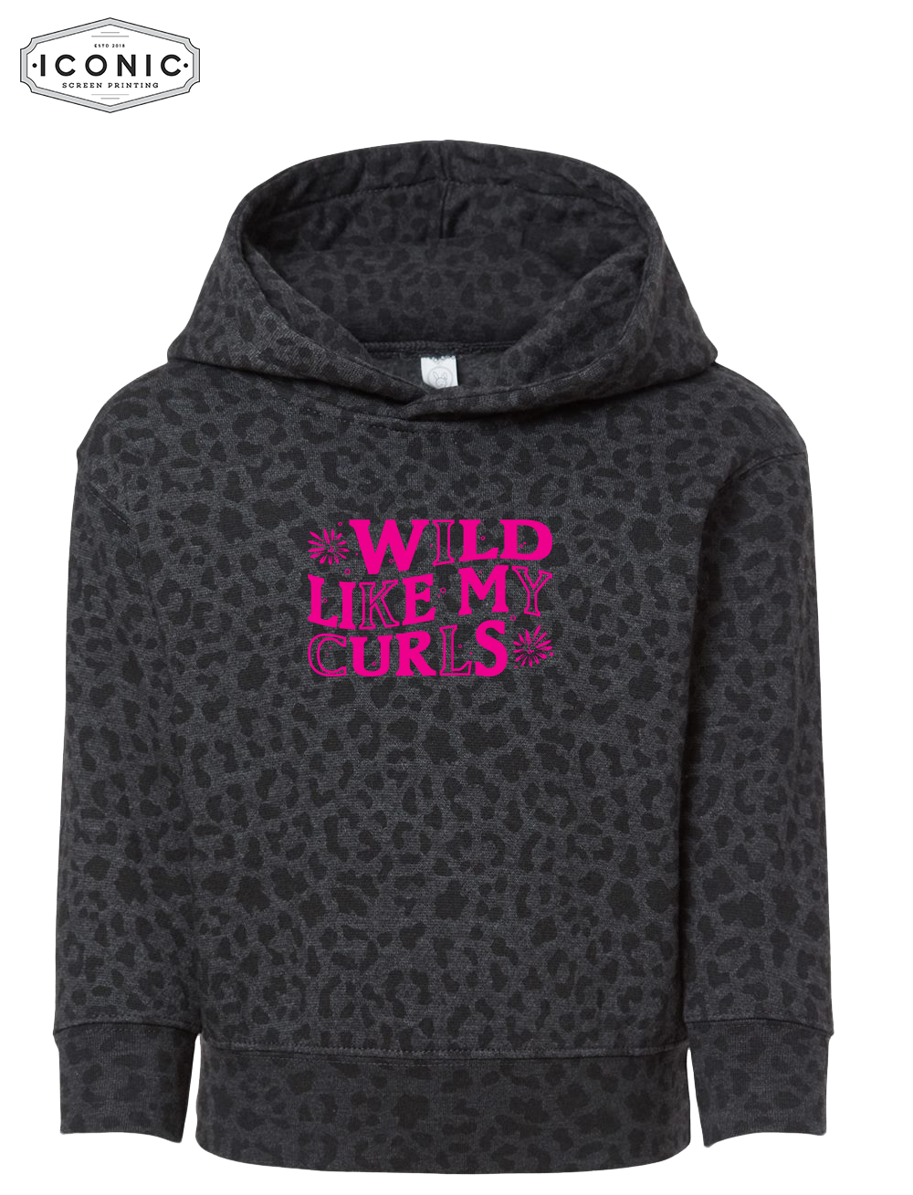 Wild Like My Curls - Toddler Pullover Fleece Hoodie