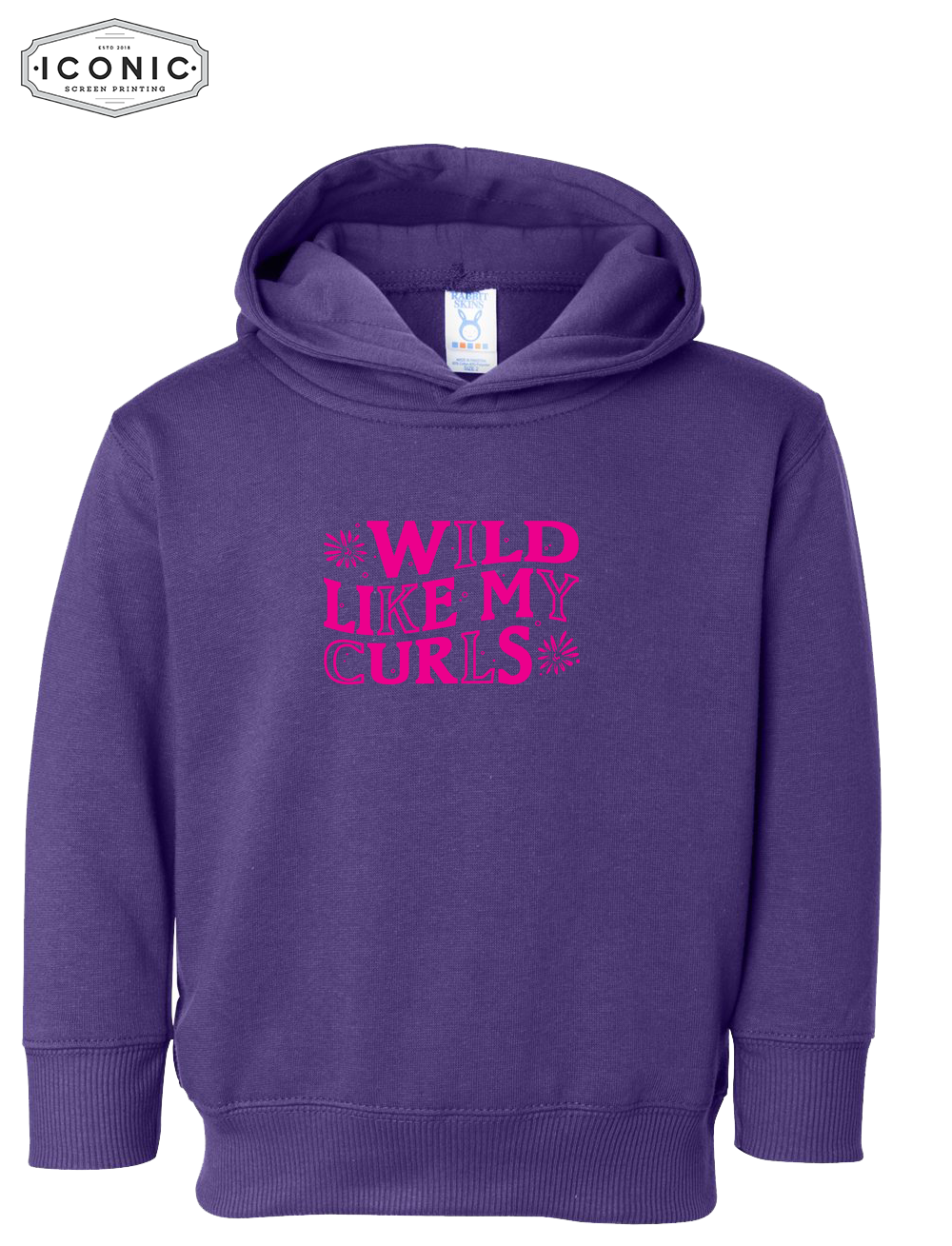 Wild Like My Curls - Toddler Pullover Fleece Hoodie