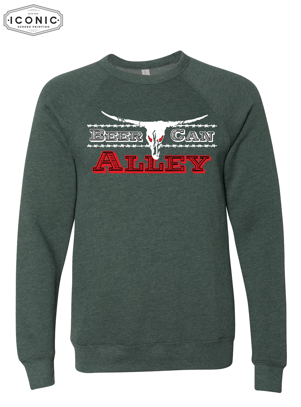 BCA - Unisex Sponge Fleece Raglan Crewneck Sweatshirt