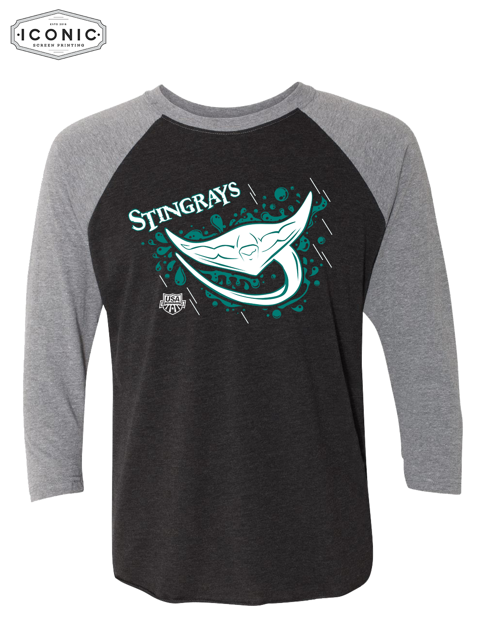 Stingrays - Unisex Triblend Three-Quarter Sleeve Raglan