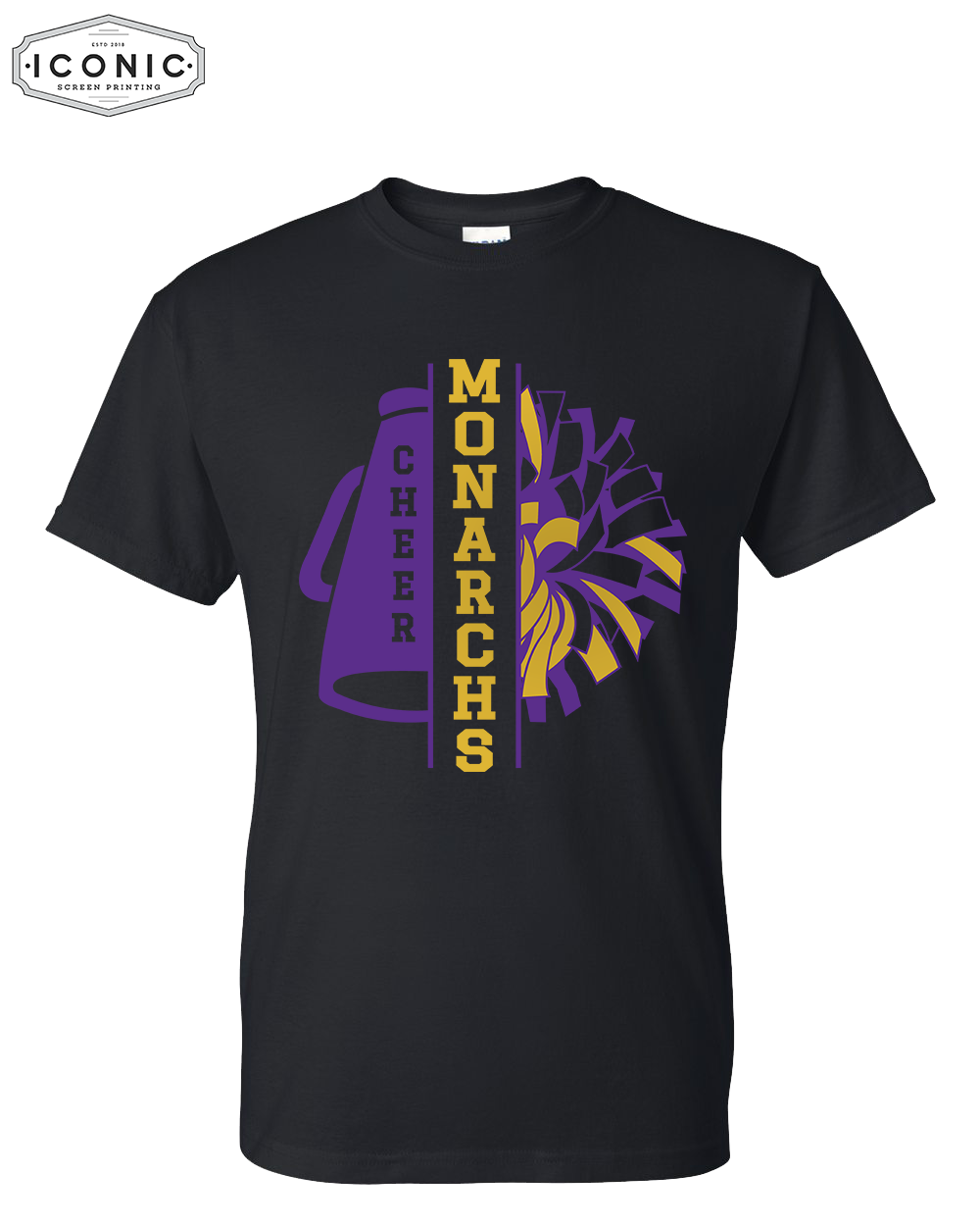 Monarch Cheer Pom (Glitter Print) - DryBlend T-Shirt