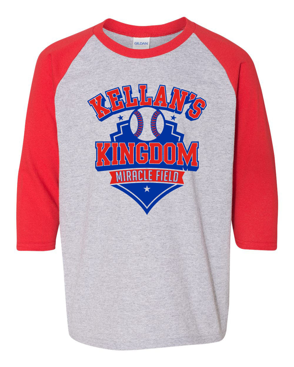 Miracle Field Youth 3/4 Sleeve Red