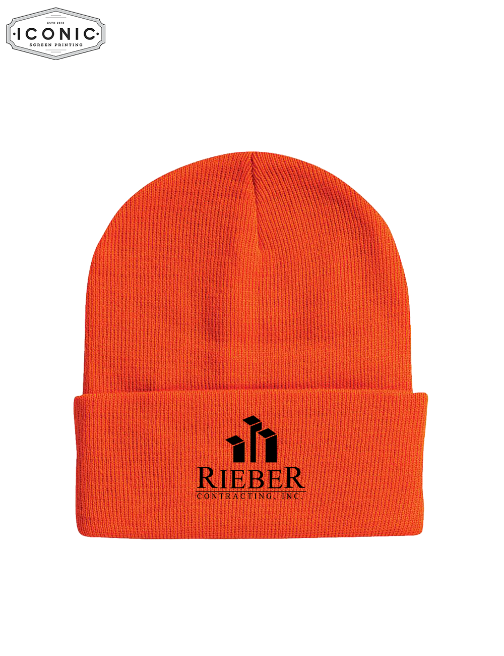 Rieber Contracting - Solid 12" Cuffed Beanie