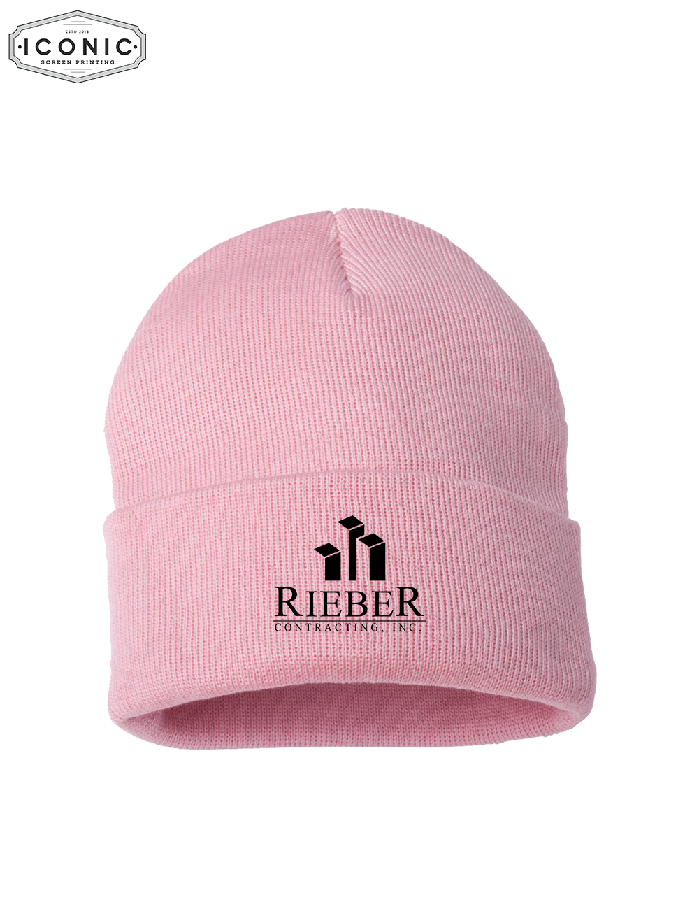 Rieber Contracting - Solid 12" Cuffed Beanie