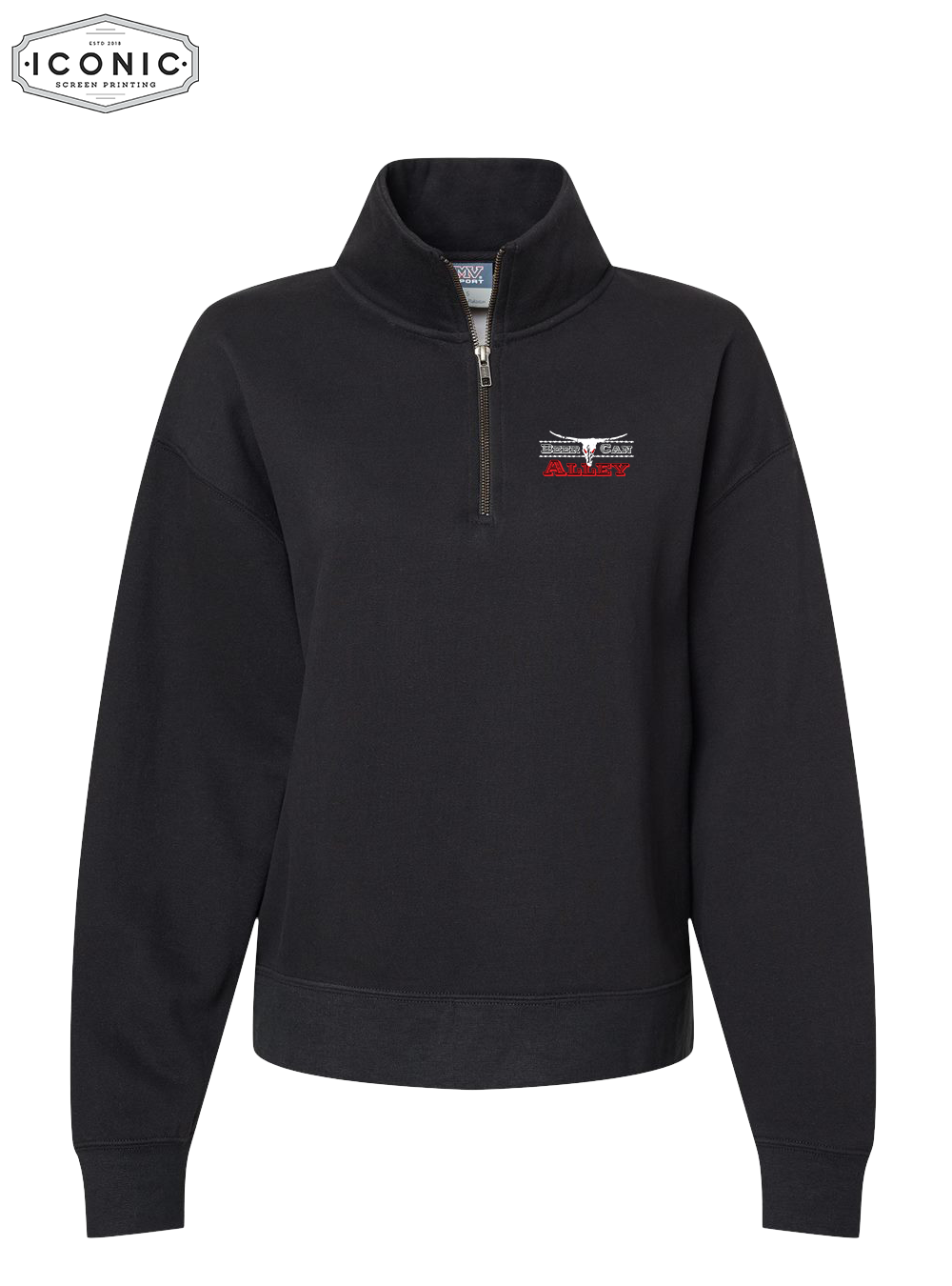 BCA - Women's Sueded Fleece Quarter-Zip Sweatshirt
