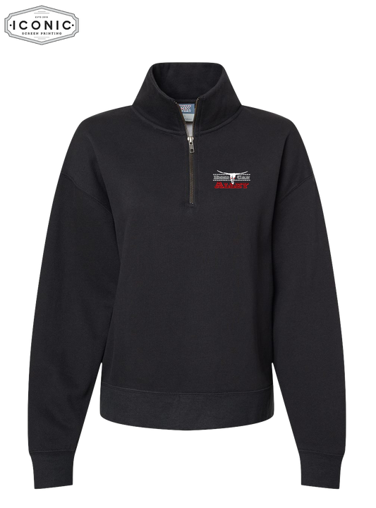 BCA - Women's Sueded Fleece Quarter-Zip Sweatshirt