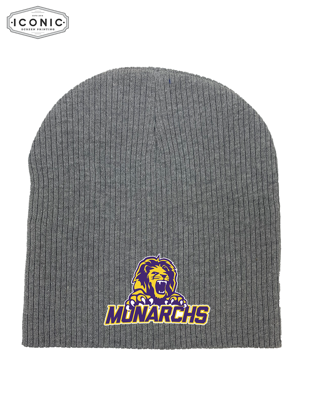 Monarchs - 8" Ribbed Knit Beanie