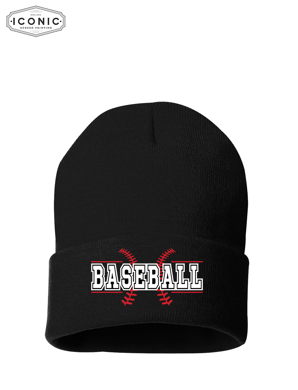 Baseball - Solid 12" Cuffed Beanie