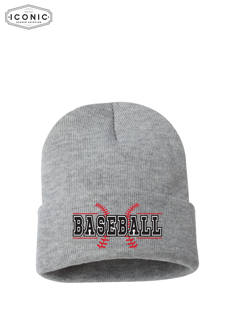 Baseball - Solid 12" Cuffed Beanie