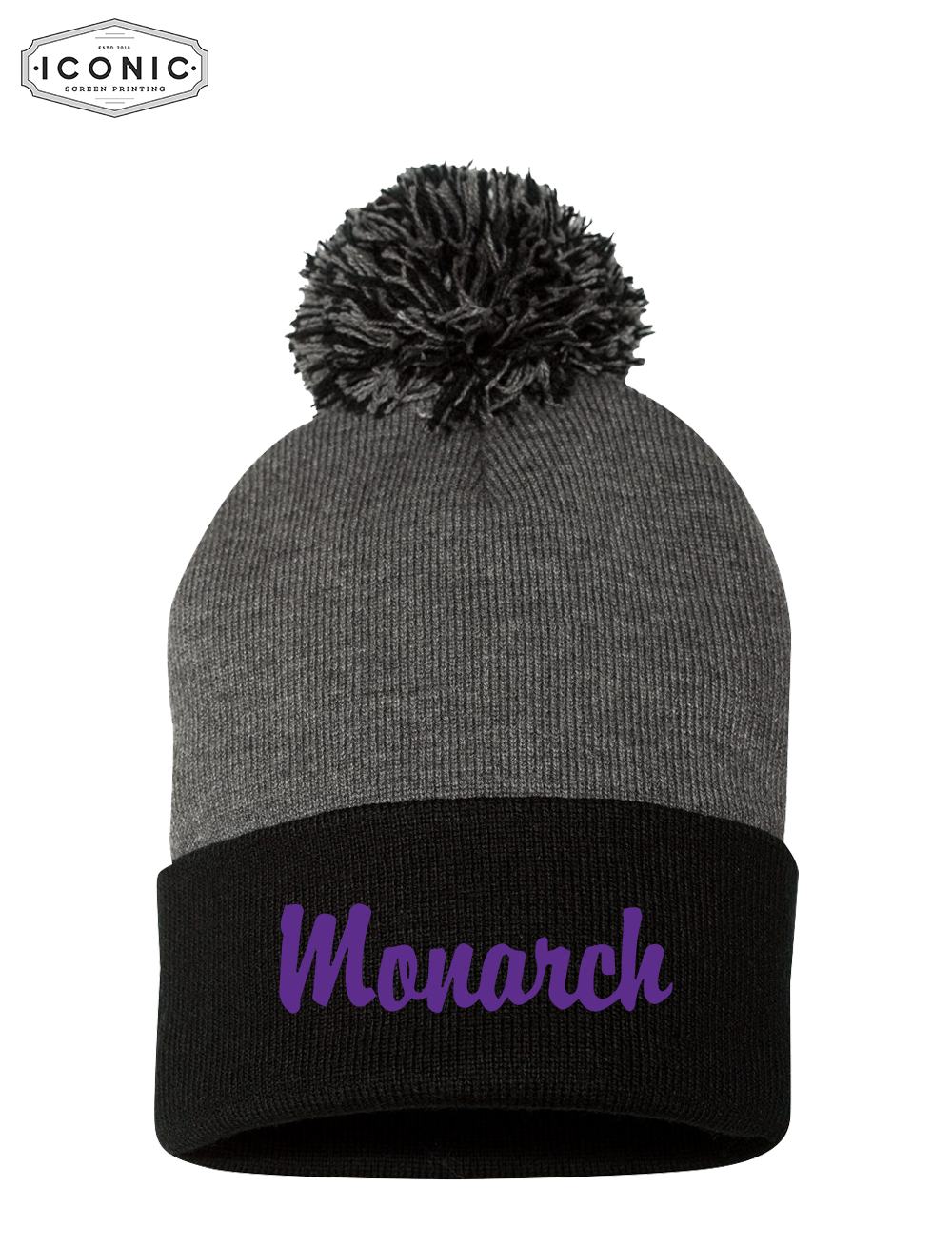 Monarchs Sportmans - Pom Pom 12" Knit Beanie