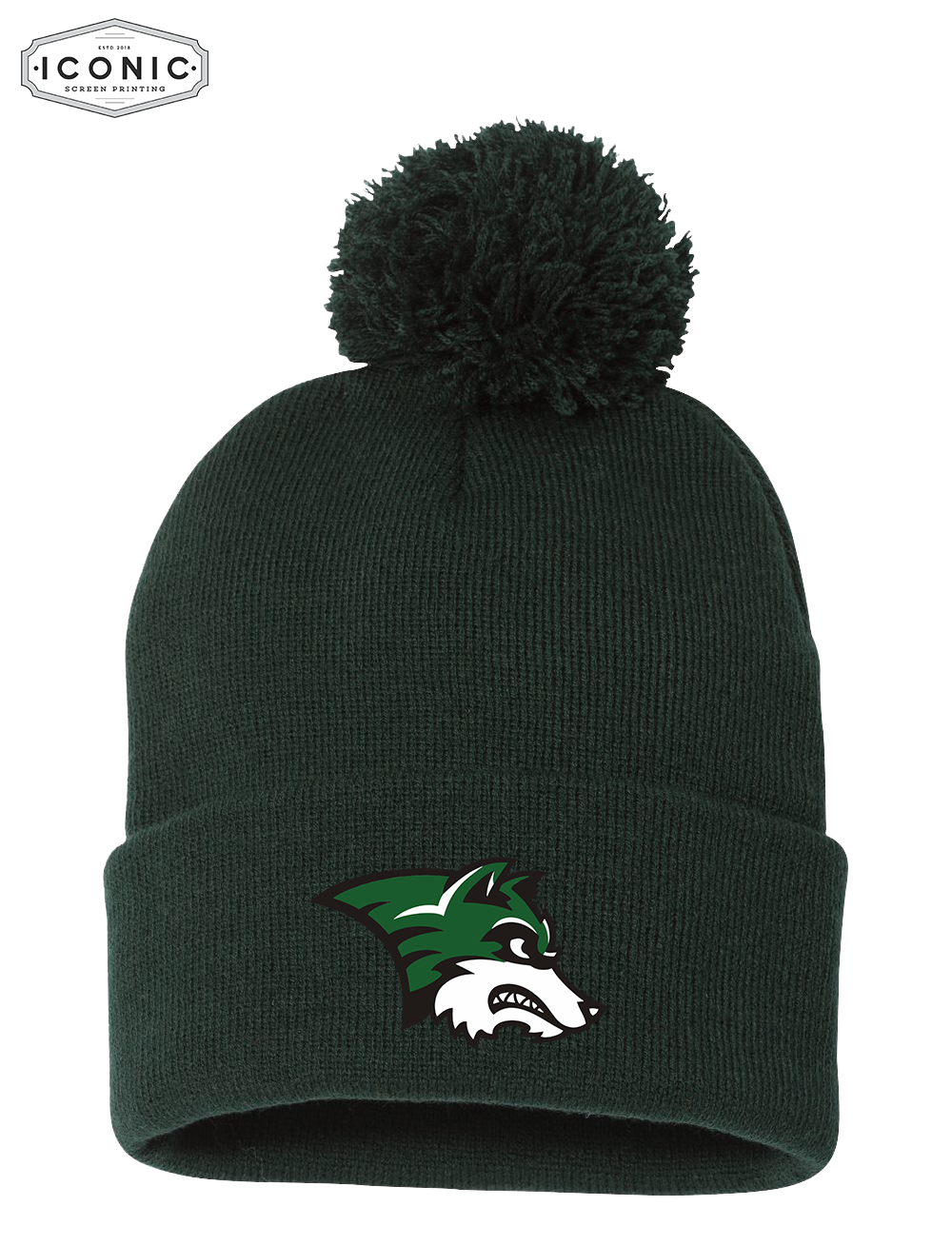 IKM Wolf - Sportsman - Pom-Pom 12" Knit Beanie
