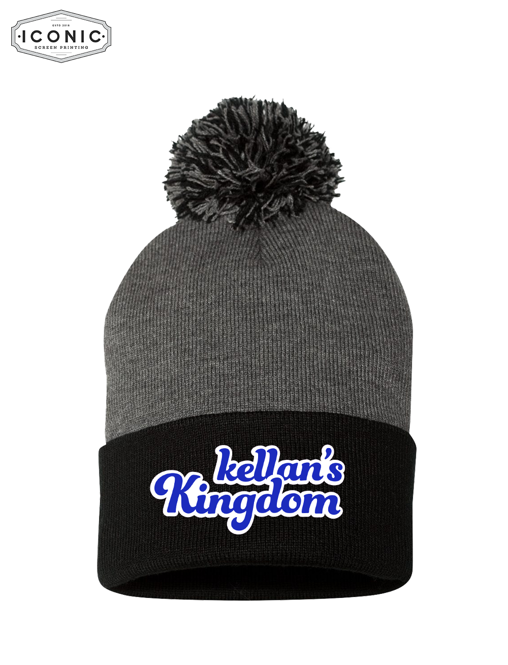 Kellan's Kingdom - Pom-Pom 12" Knit Beanie