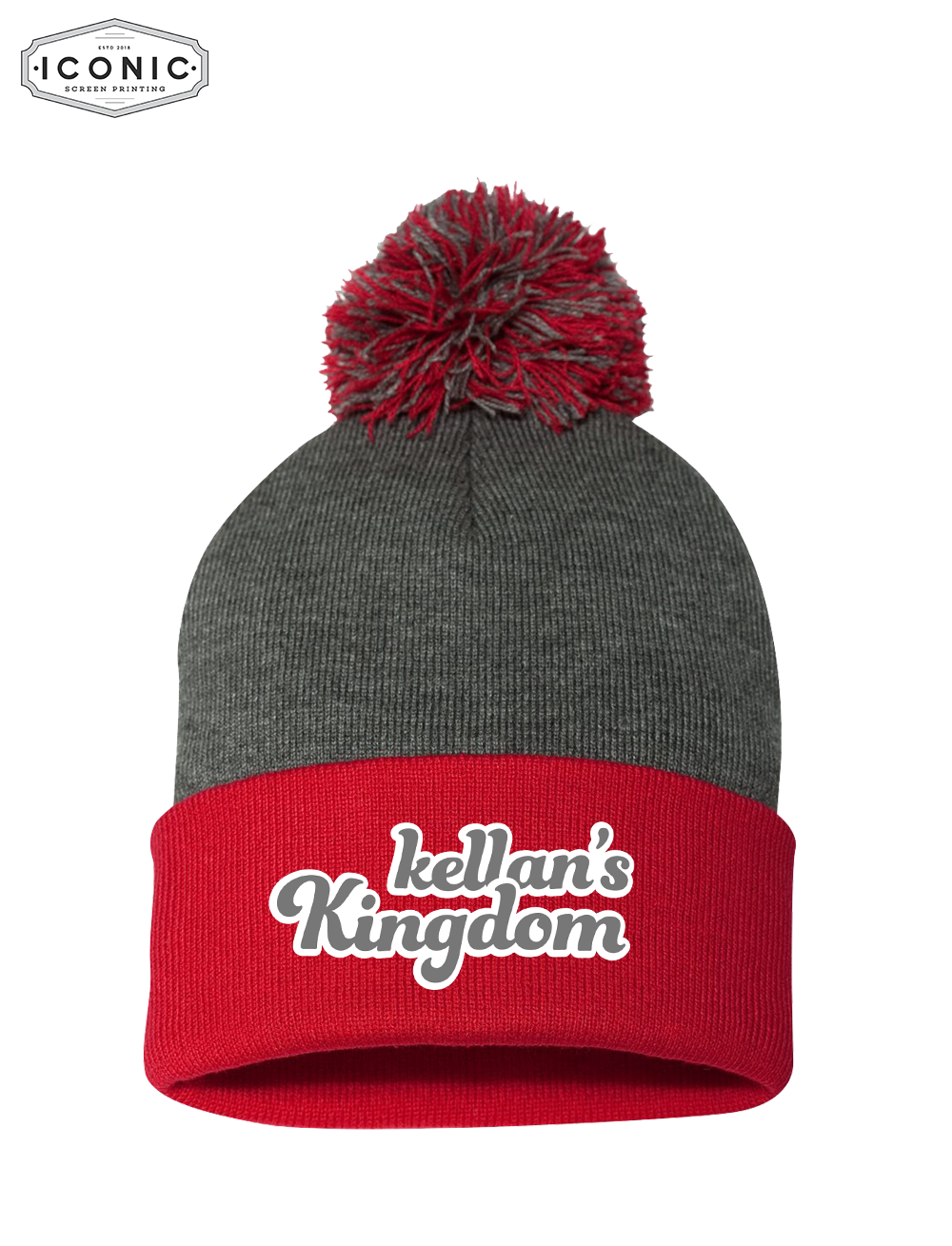 Kellan's Kingdom - Pom-Pom 12" Knit Beanie