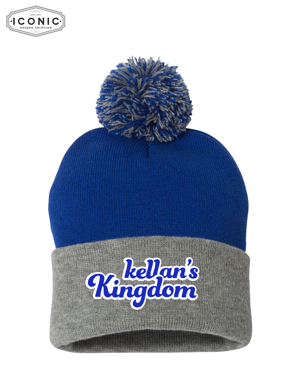 Kellan's Kingdom - Pom-Pom 12" Knit Beanie